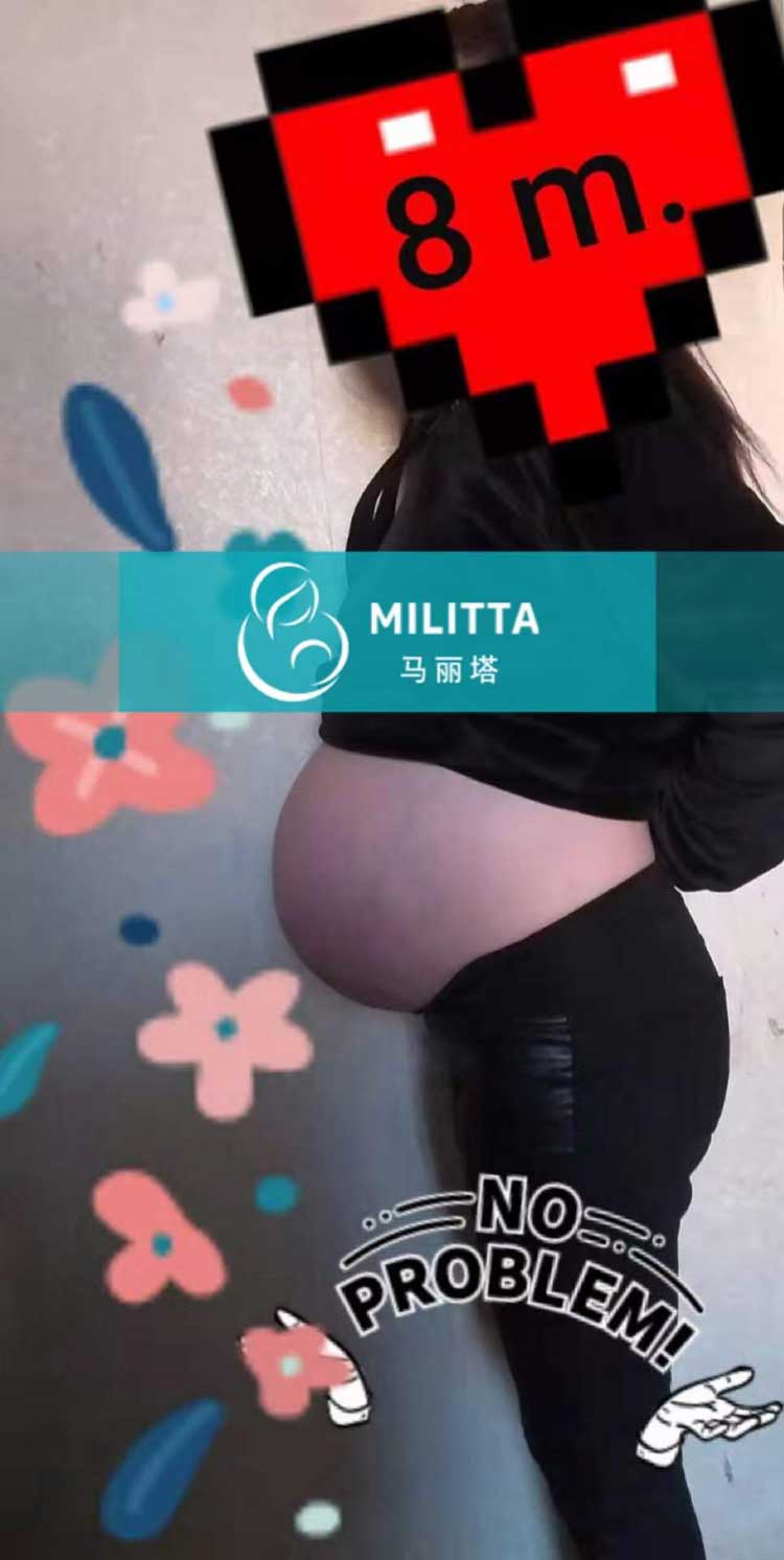 乌克兰代妈每个月给自己的拍一张肚子照记录宝宝成长