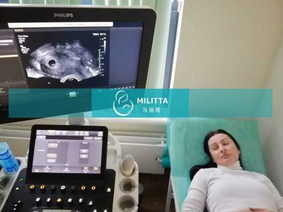 三位乌克兰试管妈妈按时来丽塔医院做孕早期B超孕检