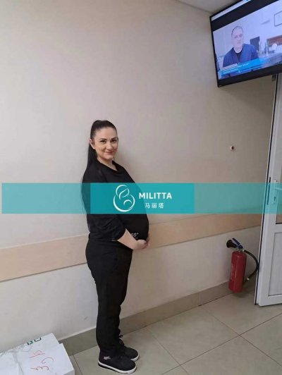 在第比利斯待产的乌克兰试管妈妈到医院做B超监测