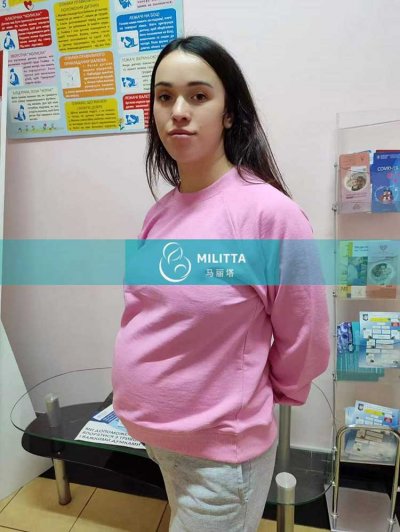 乌克兰客户的孕晚期试管妈妈来做孕38周+B超产检