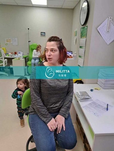 格鲁吉亚试管妈妈来妇产医院验血做NIPT检查