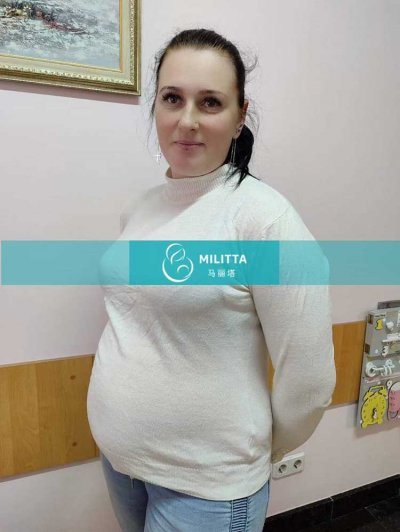 重庆W先生在格鲁吉亚助孕匹配的乌克兰试管妈妈在基辅做孕19周+B超