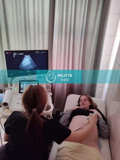 在乌克兰LITA丽塔医院移植的试管妈妈做30周+B超产检