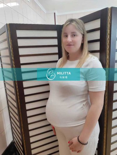 两位乌克兰丽塔医院客户的试管妈妈来做孕晚期B超产检