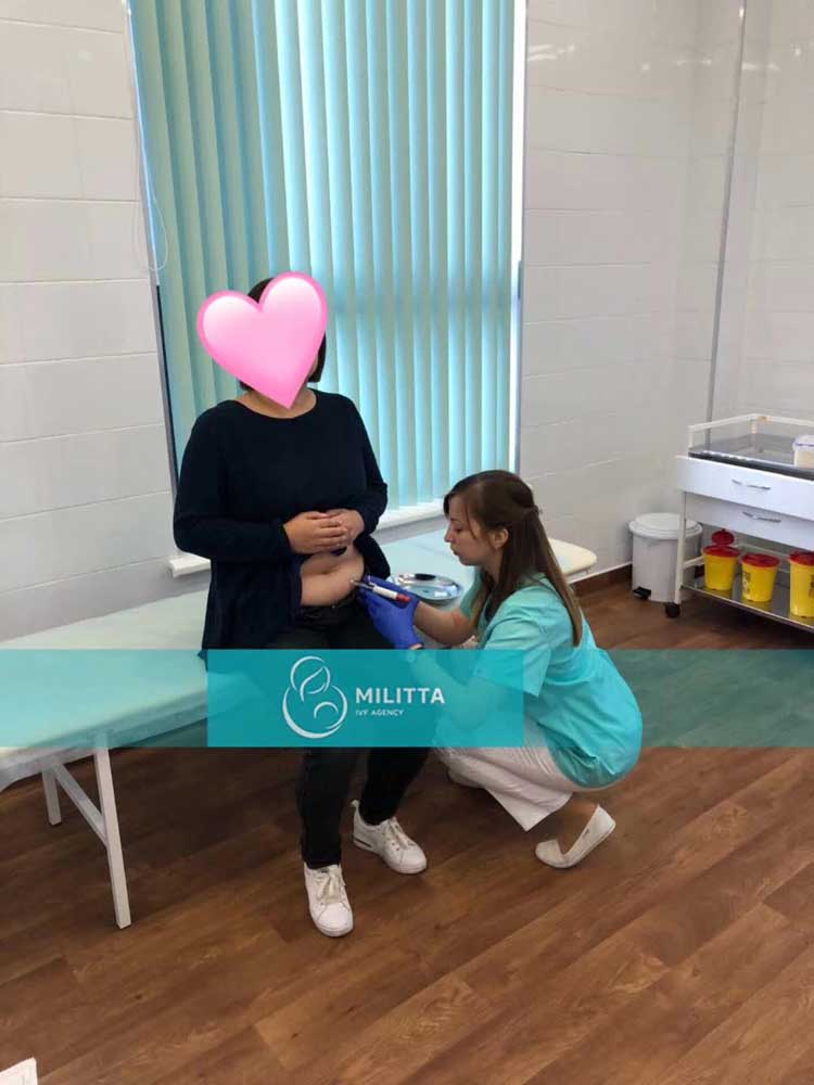 自卵试管代妈助孕客户做B超