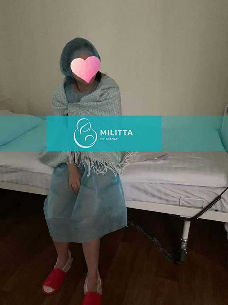 L女士选择乌克兰马丽塔自卵助孕在丽塔医院取到19个卵子