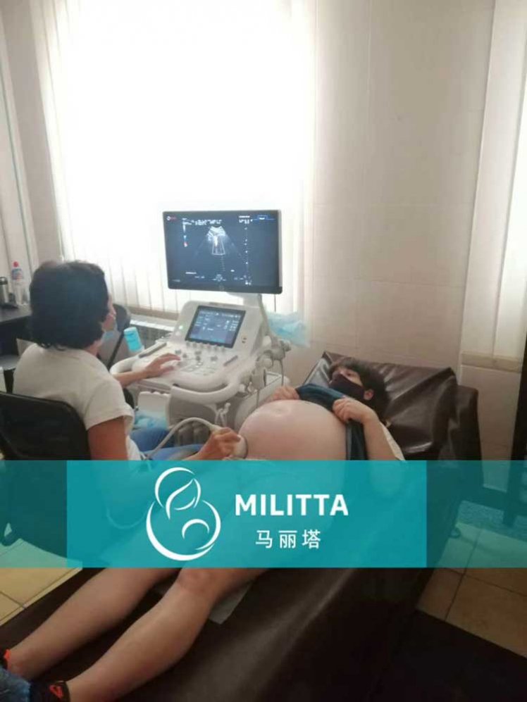 预产期在下个月的Z在医院做了B超,报试管宝宝很是健康