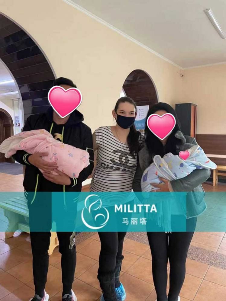 L先生夫妇在乌克兰试管喜获龙凤胎,接孩子出院当面答谢