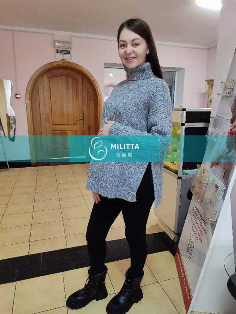 乌克兰试管妈妈做孕检