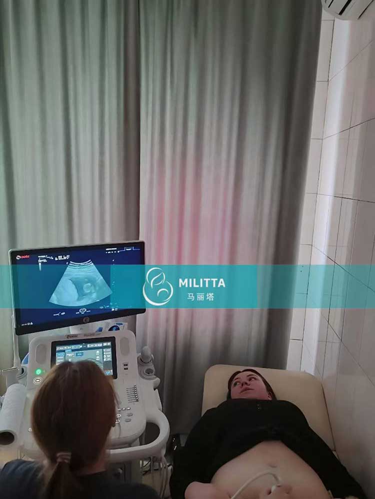 乌克兰试管妈妈孕12周B超