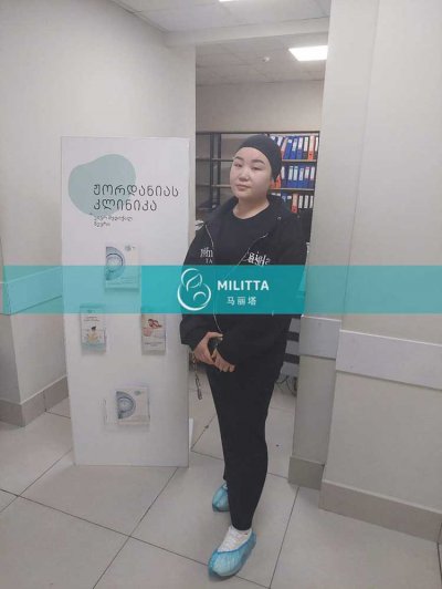 南昌Z先生助孕匹配的哈萨克斯坦试管妈妈做第一次B超孕检