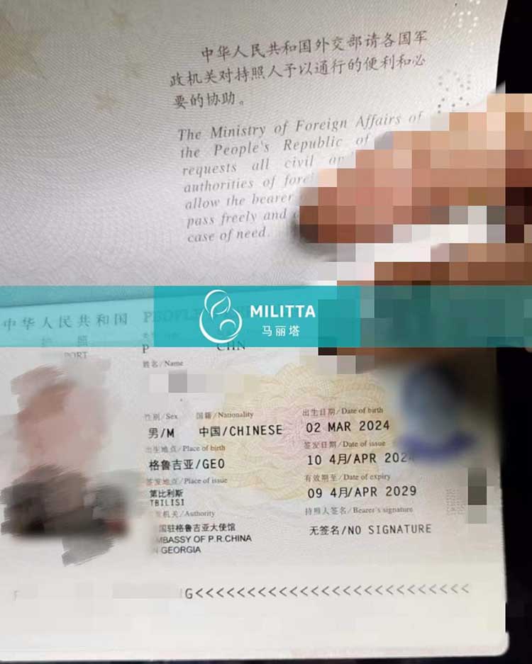 格鲁吉亚试管宝宝护照