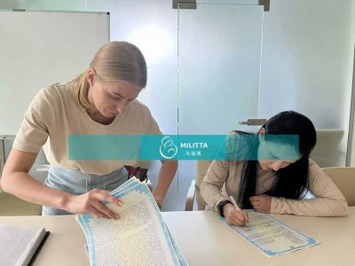 乌克兰MC医院移植胚胎的试管妈妈来签移植合同