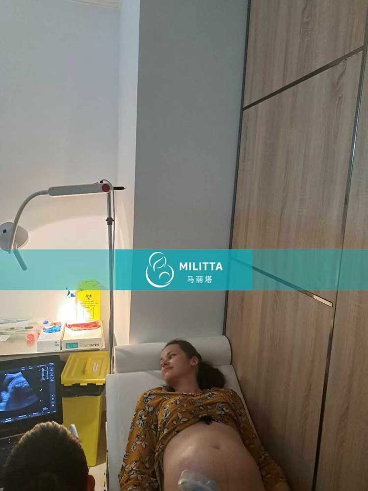乌克兰试管妈妈做孕36周B超