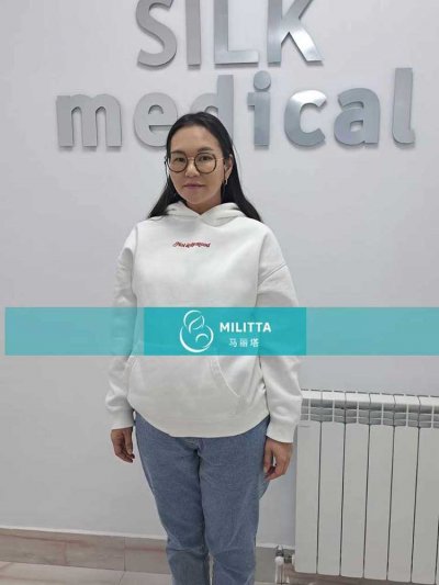 哈萨克斯坦试管妈妈来silk医院做孕22周的四维彩超检查