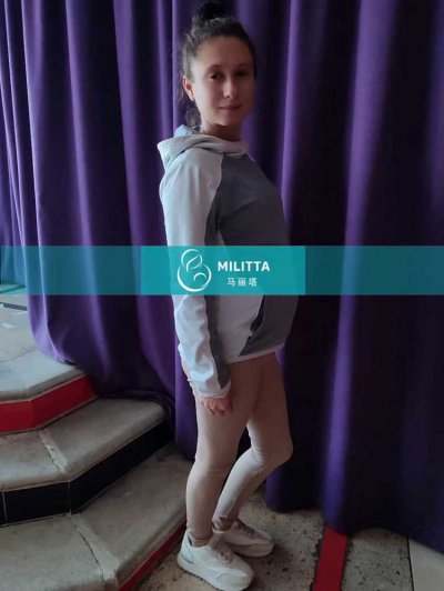 乌克兰LITA丽塔医院移植胚胎的试管妈妈做四维彩超