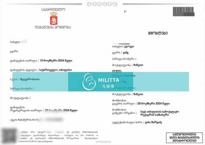 格鲁吉亚客户8天顺利拿到试管宝宝的出生证