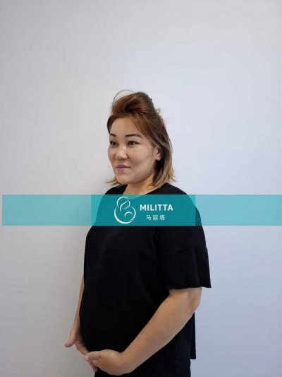 两个家庭到格鲁吉亚匹配的试管妈妈做孕16周B超、孕31周+B超