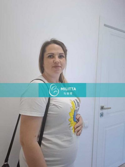 黄先生和孙先生到格鲁吉亚助孕匹配的孕晚期试管妈妈做B超