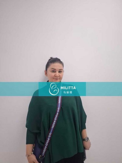 一名孕早期试管妈妈来格鲁吉亚Silk医院做B超确认着床双胞胎